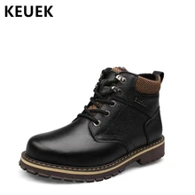 Мужская обувь; ботильоны из натуральной кожи в байкерском стиле; zapatos de hombre; теплые плюшевые зимние ботинки; botas hombre; ботинки; большие размеры; 02C