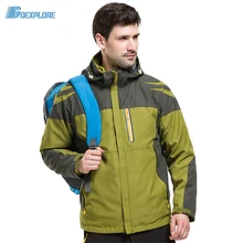 Winter Men Fleece Windbreaker Outdoor Sport Hooded Windproof Waterproof Warm Cycling Hiking Camping Climbing Jacket