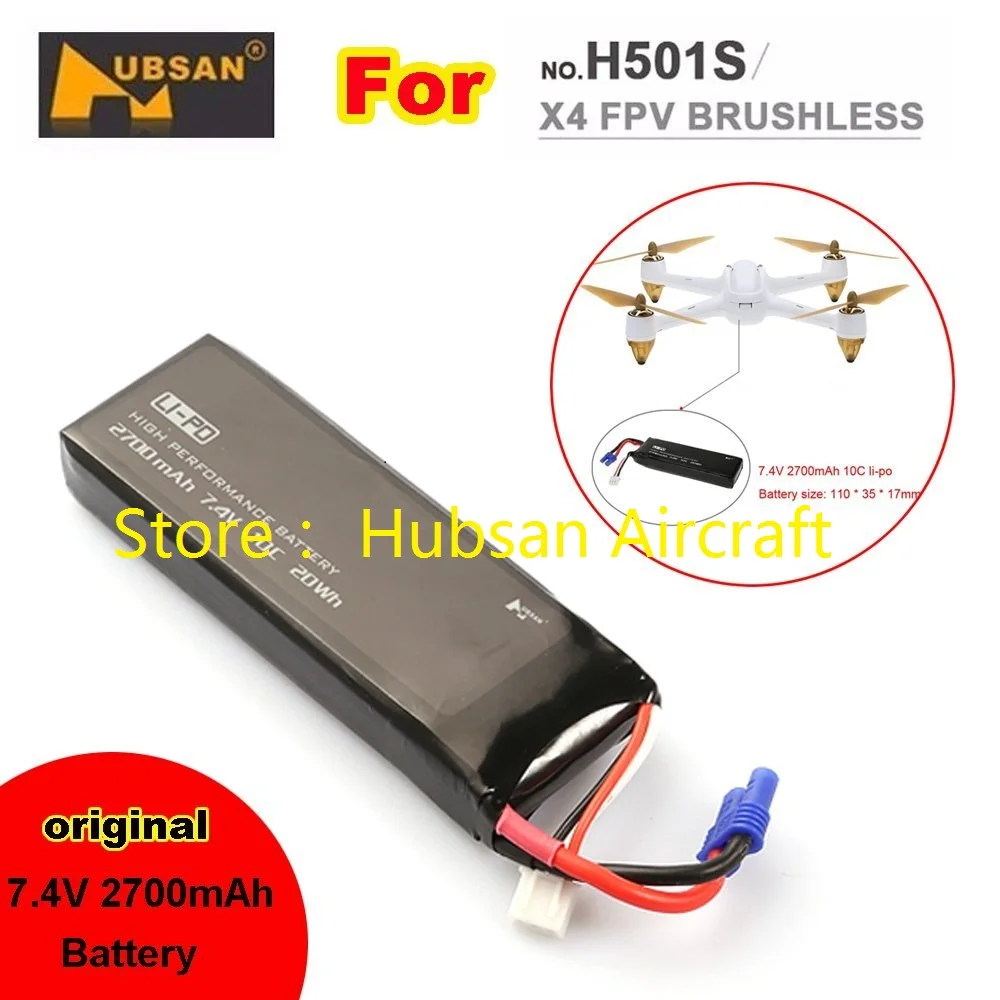 

Big Sales Original LiPo battery 7.4V 2700mAh for Hubsan H501A H501S H501C