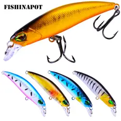 FISHINAPOT 6,8 см/4,2 г Минноу прикормы 3D глаза Crankbait Жесткий Bait воблеры для ловли карпа Swimbait искусственные решать Pesca