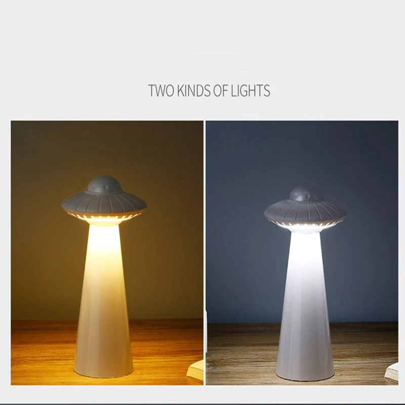 UFO Dimmable Mini LED Night Light USB Rechargeable Table Lamp for Kids Bedside Bedroom Living Room Study Atmosphere Lighting (8)