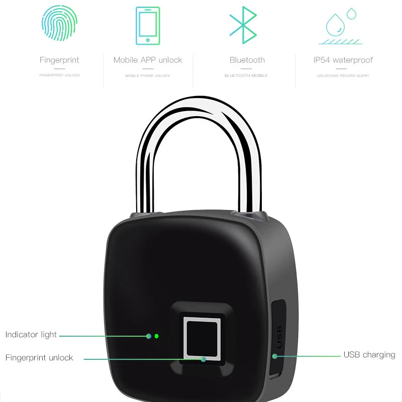 KPIOCCOK P3 + Bluetooth умный замок работающий по отпечатку пальца водонепроницаемый