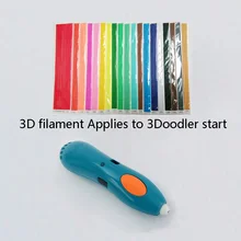 Прямые 3D нити Совместимость с 3doodler начать 3D ручка, Эко-пластиковые нити Замена для 3doodler начать пластиковые вкладыши