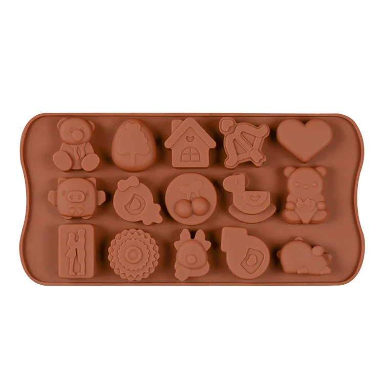 Silikolove Fondant Cake Decorating Tools Nonstick Silicone Mold Chocolate Jelly Pudding Molds for Baking Kitchen Sugarcraft - Цвет: 26 - 21x10.5x1.7cm