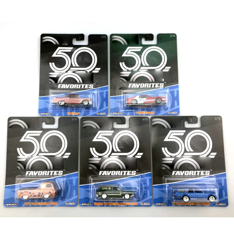Спортивный автомобиль Hot Wheels 1:64 CHEVY FORD 50 я Юбилейная Коллекционная версия