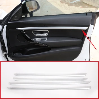 

For BMW 3 series F30 2017-2019 Car Accessories 4 Pcs ABS Car Interior Door Decoration Strips Trim
