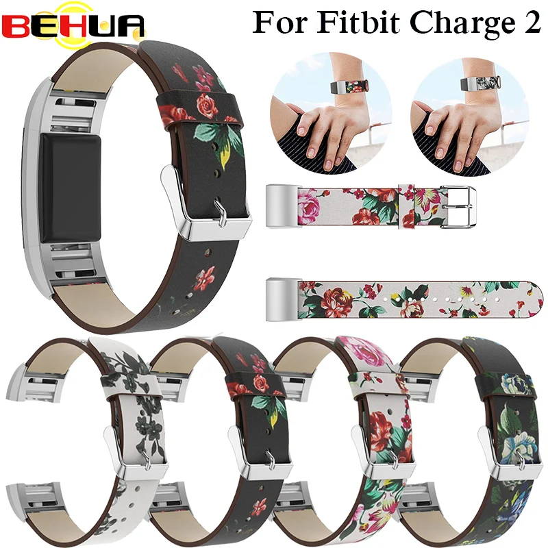 

Сменный цветной кожаный ремешок для Fitbit Charge 2 Charge2 сменный смарт-браслет для фитнеса с ремешком с пряжкой