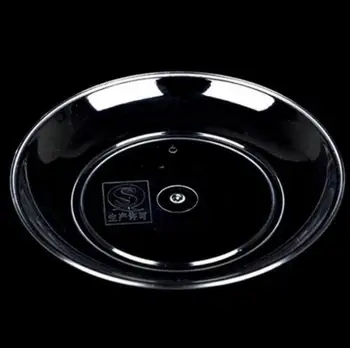 

500 pcs/lot 13cm Diameter Clear Plastic Snack Plate Round Dish Wedding Party Festival Disposable Cake Plates