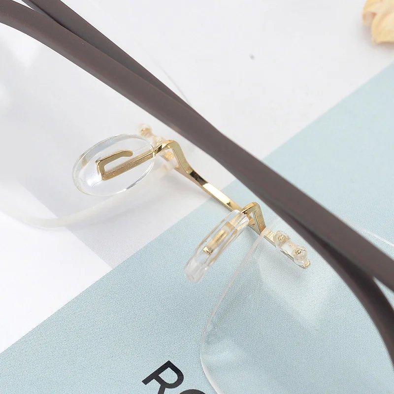 Rimless Men Eyeglasses Frame Fashion Brand Designer Myopia TR leg Clear Optical Prescription Eyewear transparent Frame RW003