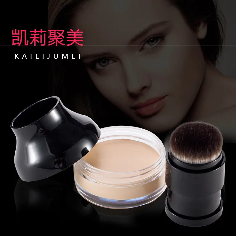 

Brand New Kailijumei Mineral Mousse Foundation Cream Moisturizer Bright Makeup Corrector Concealer Base Natural Color With Brush