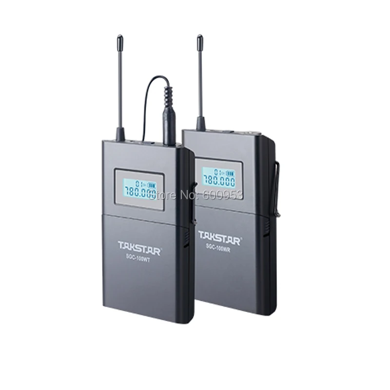 SGC-100W اللاسلكية lavalier التلبيب ميكروفون لكانون نيكون سوني dslr كاميرا فيديو أغنية