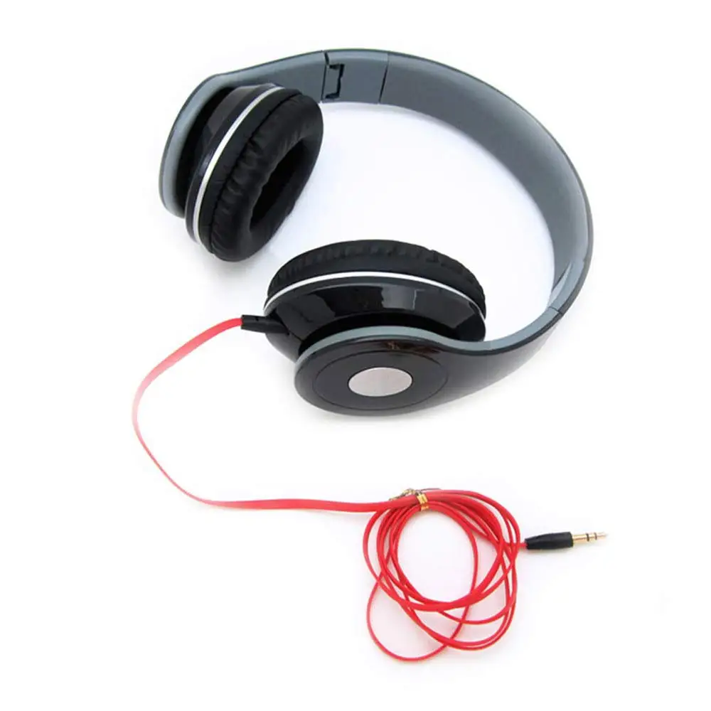 Collapsible Earphone New Gaming Wired Headphones with Stereo Adjustable Headsets 3.5mm for