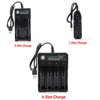 

3.7V 18650 Charger Li-ion battery USB independent charging portable electronic cigarette 18350 16340 14500 battery charger