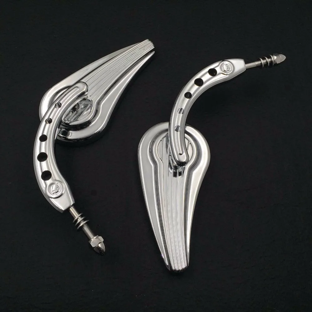 Afetermarket free shipping motorcycle mirror Motorcycle Chrome Raindrop Side Mirrors For 1984 and up Harley Davidson Touring Str