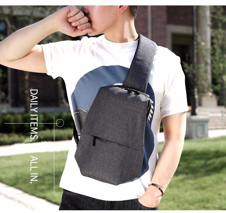 AHRI 2017 New Soft Waterproof High Capacity Chest Bag For Men Female Canvas Sling Bag Casual Crossbody Bags For Short Trip Urban 5