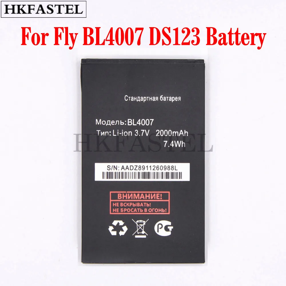 Hkfastel Новый bl4007 мобильного телефона Батарея для Fly ds123 сотовый телефон baterij BL 4007