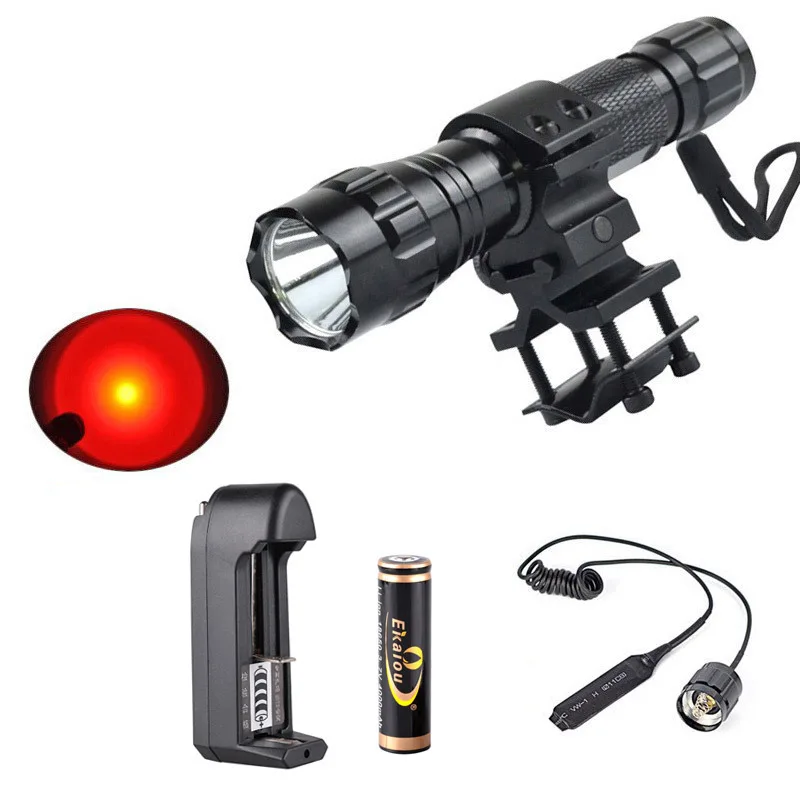 CREE XM L T6 Tactical Flashlight 501B Torch Pressure Switch Mount