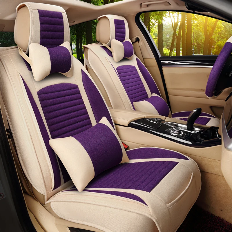 Universal Linen Fabric Automoblies car seat cover For toyota avensis