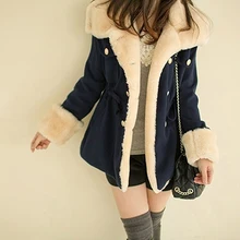 Women’s Warm Winter Faux Fur Hooded Warm Coat Overcoat Long Jacket Outwear