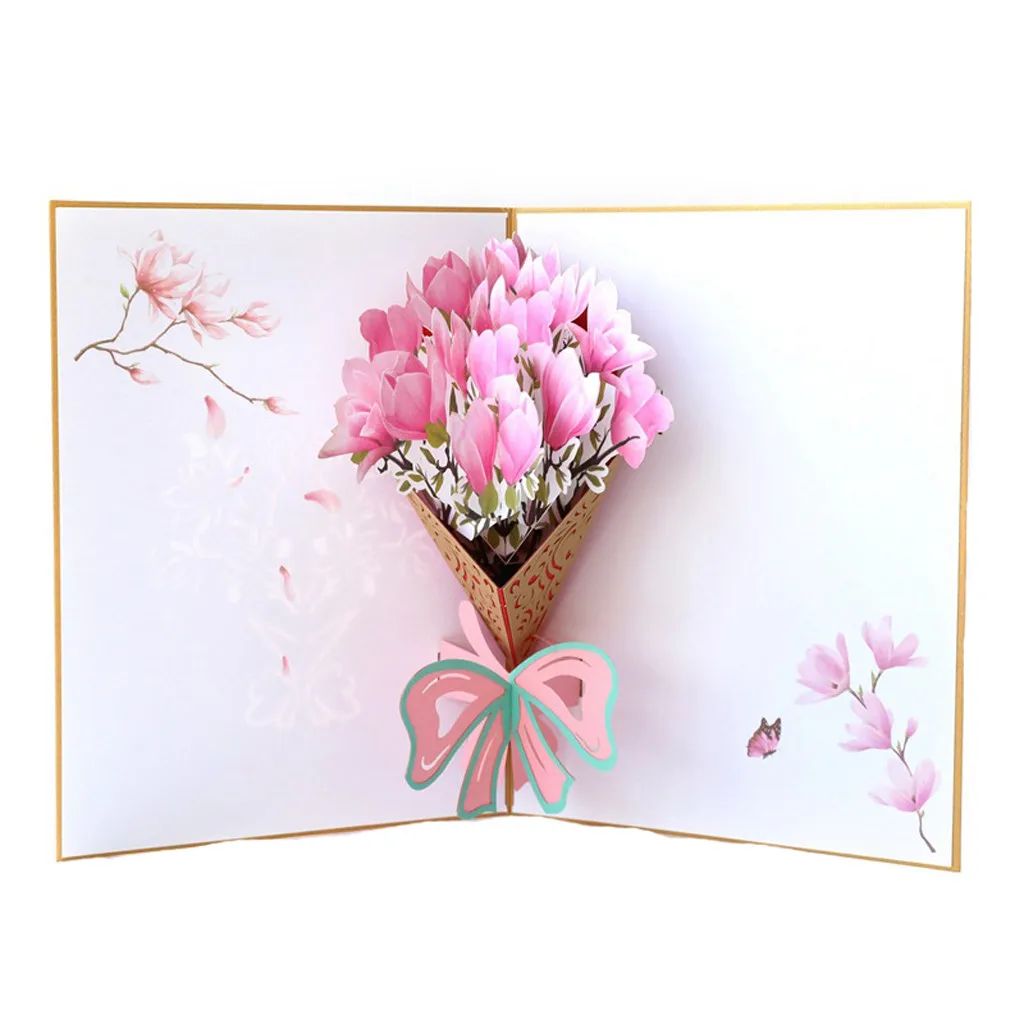 Карусель открытка для мамы. Конверт из акварельного картона. DIY Happy mother’s Day Card with Pop up Flower трафарет рисунка.