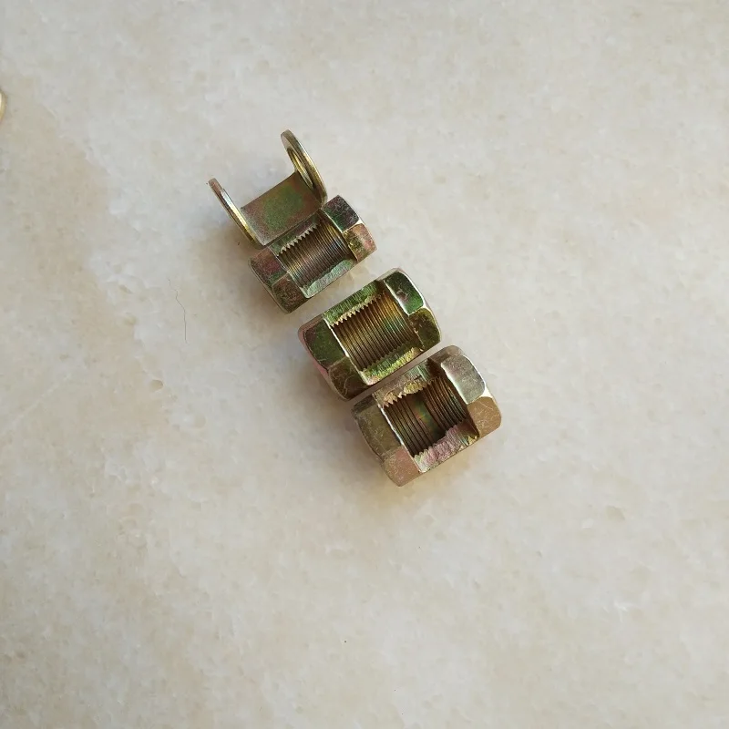 10pcs/lot M10 M12 M14 hexagonal nut fastening thread rod hollow tube connector Lamps diy accessories tooth opening at the middle
