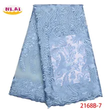 

African Lace Fabric 2018 Embroidered Nigerian Lace Fabrics High Quality French Tulle Lace Fabric For Wedding Dress XY2168B-7