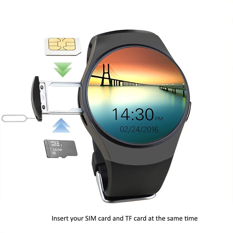 Kw18 Bluetooth Smart Часы SmartWatch Phone support sim карта TF спортивные наручные часы для apple samsung gear S2