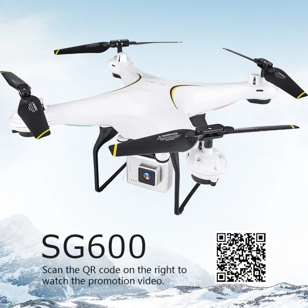 

SG600 RC Drone 2.4G 6Axis FPV Selfie Quadcopter with 2MP HD Wifi Wide Angle Camera Altitude Hold Auto Return Headless 360 Flip