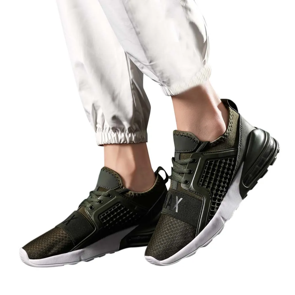 Fond Espadrilles white Mar26 red Sneakers D'air Grande Course Jaycosin Élastique Hommes Coussin Sport Tissé Taille Black green Chaussures Haute De Décontracté uJ35Fc1TlK