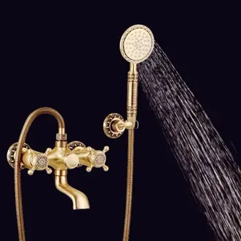 

High Quality antique bathtub faucet , antique brass bath & shower faucet set bathroom shower faucet, water saving shower head