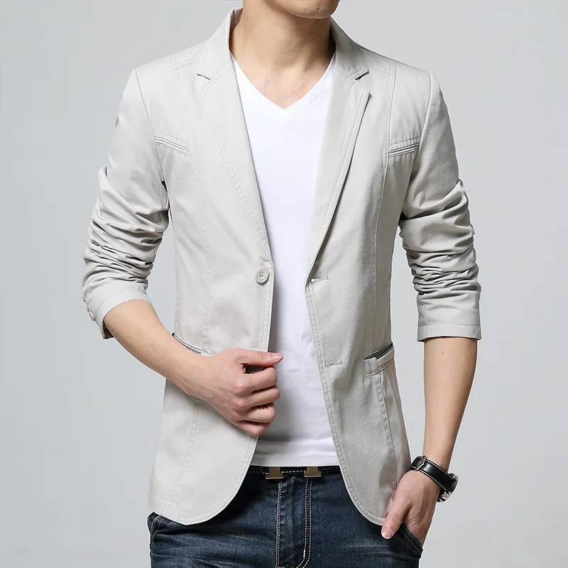 Zogaa 2019 Summer Autumn New Men's Casual Suit Korean Version Slim Fit Suit Blazers Business Large Size M- 5XLMen's Clothing