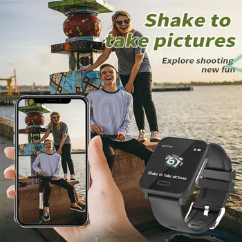 

Unique Shake TO Selfie Smart Watch with ECG HR Blood Pressure Smart Band Waterproof Bluetooth Fitness Watch for IPhone &Android
