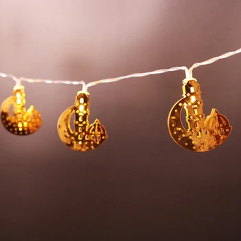 

Smiry Castle Moon Ramadan Decoration LED Light String Ramadan and Eid Decorations Ramadan Kareem Muslim Islam Decor Supplies