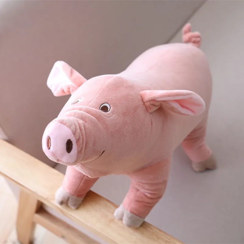 MIAOOWA 1PC 24CM Simulation Cute Pink Cotton Pig Plush Toy High Quality Soft Down Cotton New Cartoon Birthday Gifts For Kids