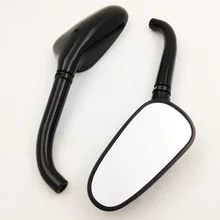 For Motorcycle Harley Yamaha Black Universal Custom Small Motorcycle Golf Club Mirrors