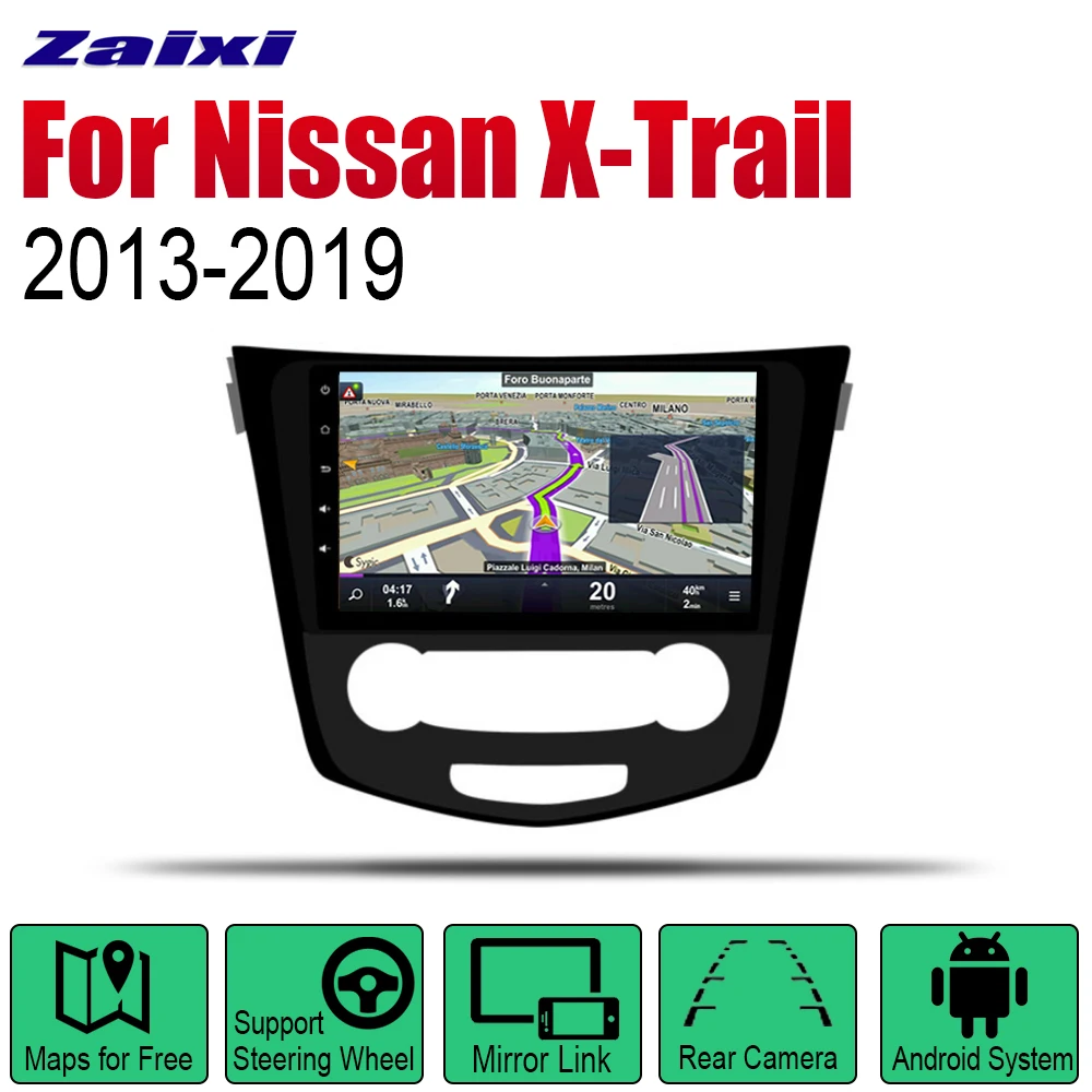 

ZaiXi Auto Player GPS Navigation For Nissan X-Trail 2013~2019 Car Android Multimedia System Screen Radio Stereo