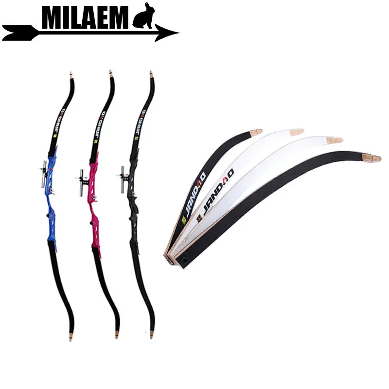 

2pcs Archery Recurve Bow Limbs 16-40lb 68inch Take Down Bow Composite Fiber Laminated Hunting Shooting Accessory