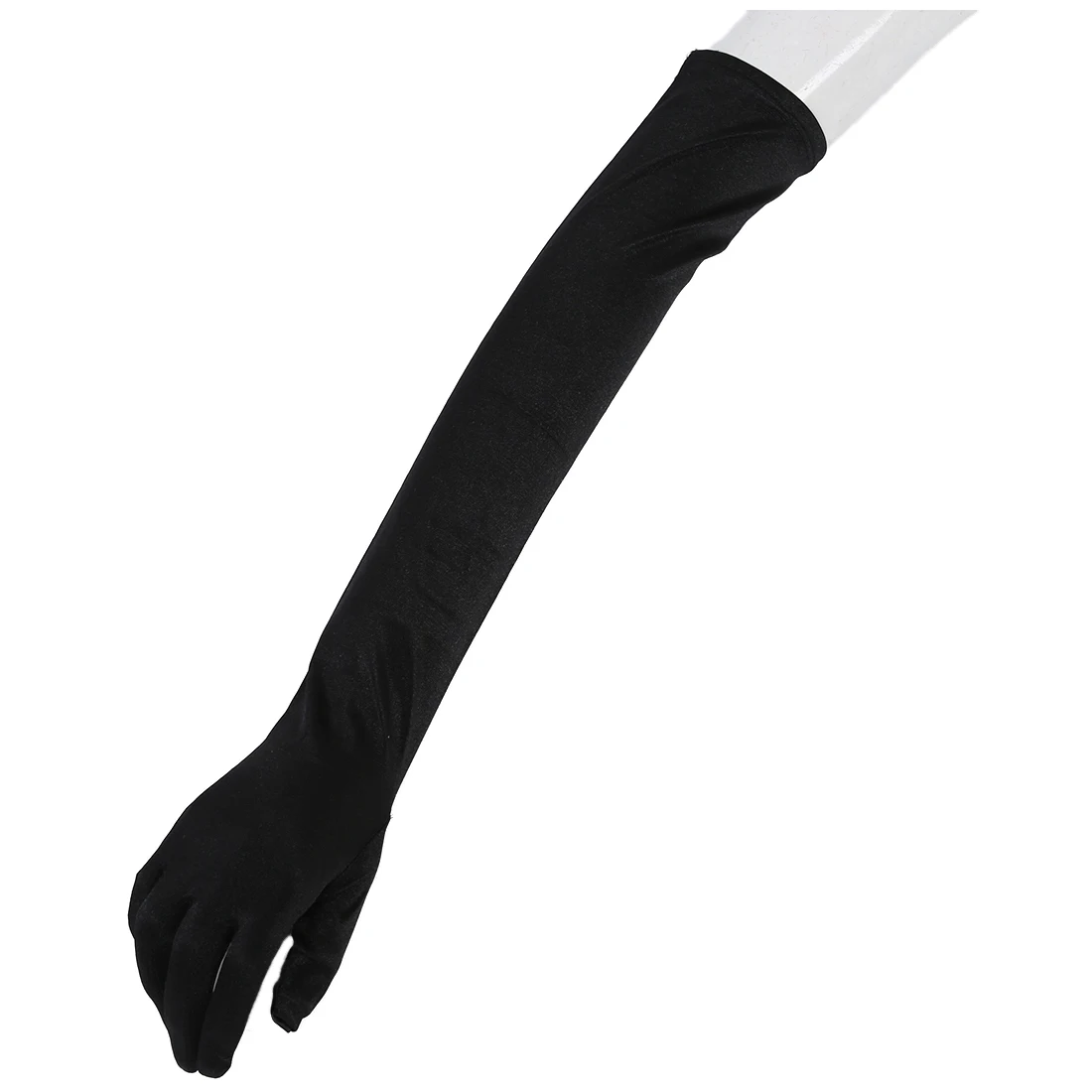 Пара Сексуальные Длинные перчатки черный 50 см эмо панк Вечерние