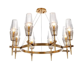 

Post modern glass chandelier lighting Luxury art decoration light 12 head Creative living room foyer shop hall vila led light