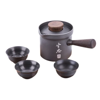 

Alocs Tea Set Kung Fu Tea Set Fair Cup Tea Set A Pot Three Cups Of Tea Separation Cups - Kung Fu