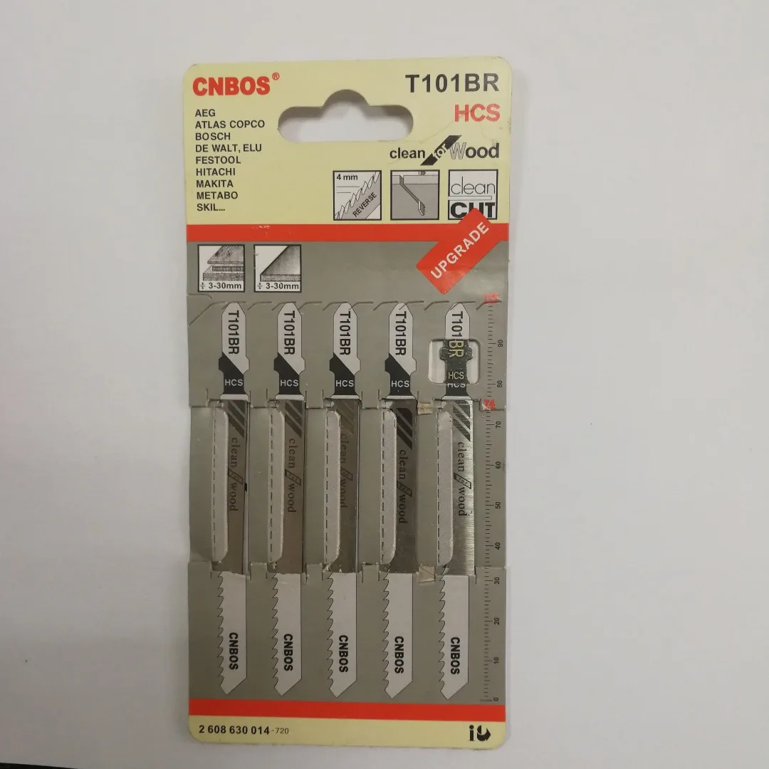 5pcs 100mm T101BR Jigsaw Blades Down Cut Worktop Wood Cutting For Bosch