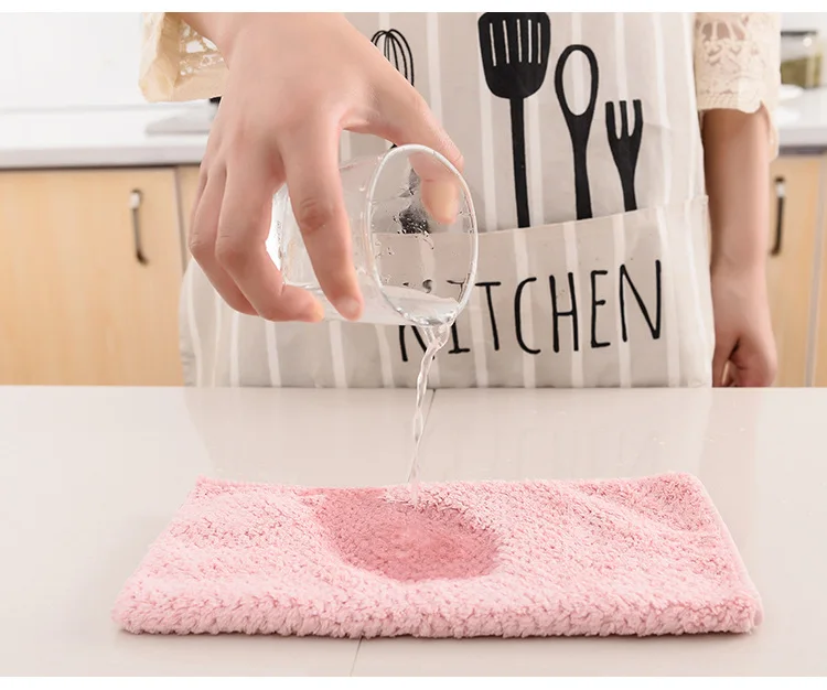 Супер абсорбент чистая ткань Чистящая тряпка полотенце для посуды домашнее кухонное полотенце салфетка для раковины коралловый флис чистящее полотенце s