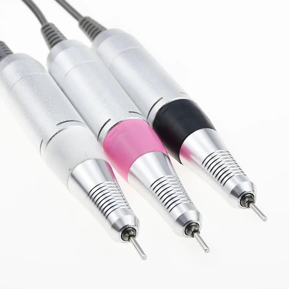 Online 35000RPM taladro eléctrico de uñas mango de Metal cerradura giratoria pieza de mano para manicura taladro máquina accesorios herramientas de arte de uñas