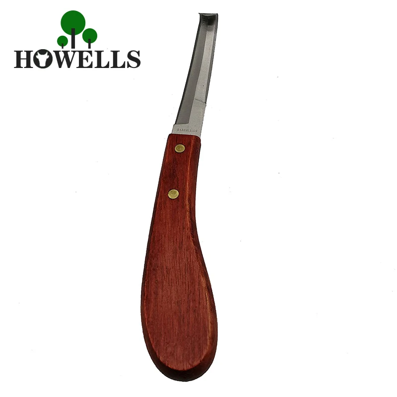 

Wooden Handle Stainless Steel Blade Double Edge Cattle and Horse Hoof Knife Shears Cutter Multipurpose Hoof