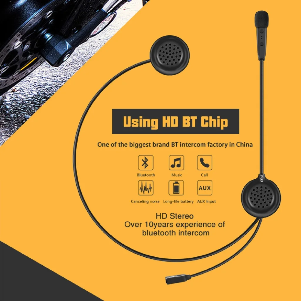 Bluetooth рация для мотоцикла E200 дуплексный режим 300 м, расстояние Поддержка AUX голосовое Вход и авто-приема звонков