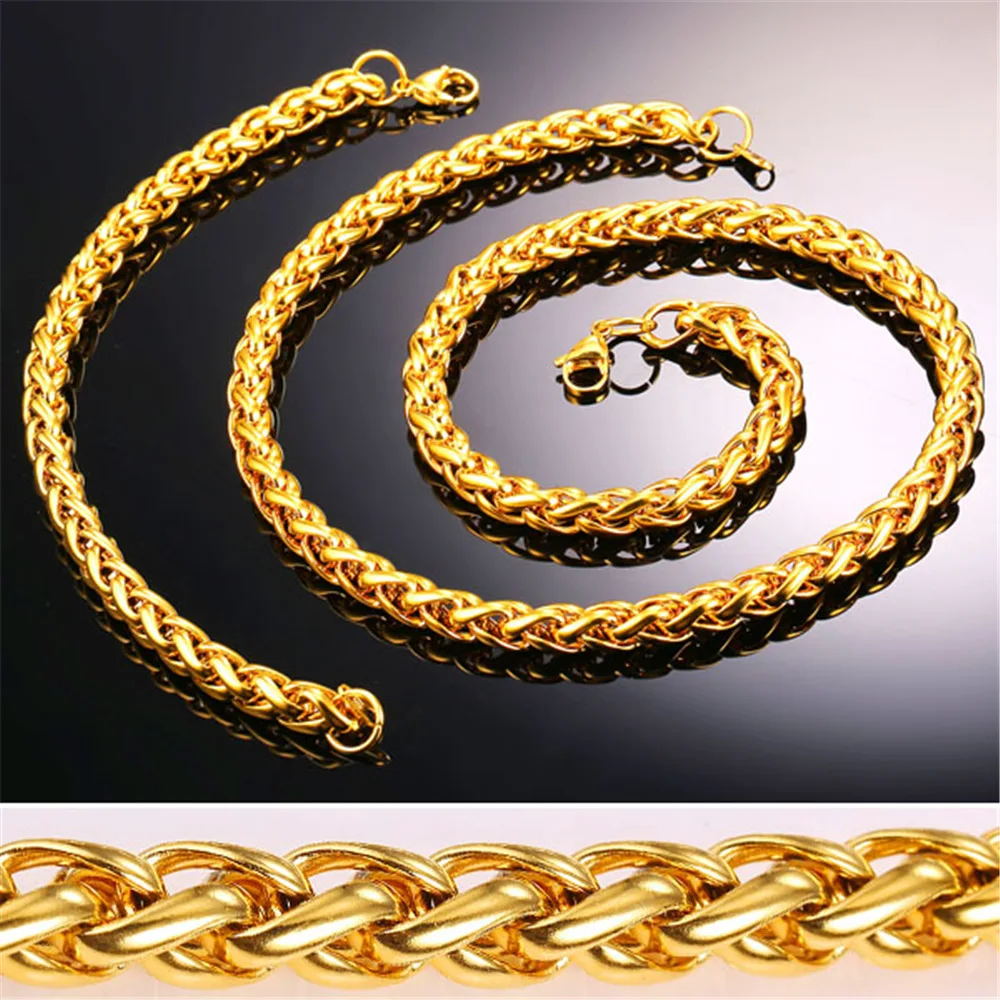 Мужской комплект из колье и браслета нержавеющей стали 9 мм|necklace bracelet set|sets for