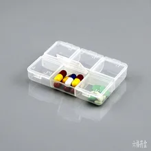 Прозрачное уплотнение 6 сетчатых точек независимое пространство медицинская коробка влагостойкий портативный маленький пожилой Yuexiang получить чехол