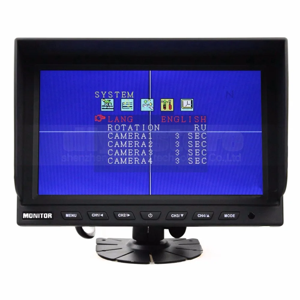 DIYSECUR 9 дюймовый сплит монитор QUAD 4 x CCD ИК камера ночного видения заднего вида