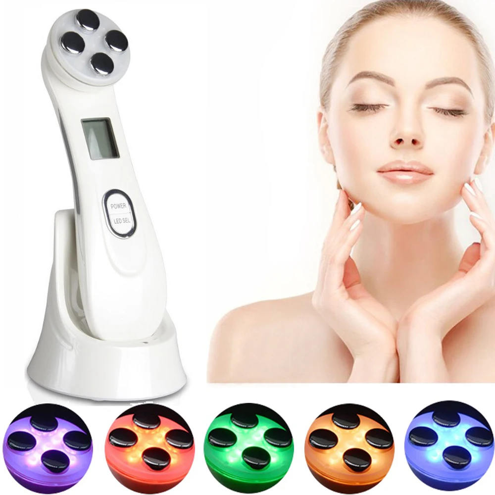 Electroporation Mesotherapy LED Photon Light Therapy RF EMS Skin Rejuvenation Face Lifting Tighten Massage Beauty Device | Красота и