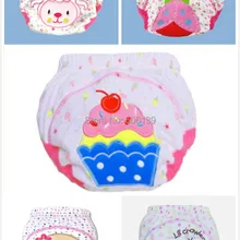 Розовые водонепроницаемые спортивные штаны для маленьких девочек; нижнее белье для младенцев; трусики; нижнее белье с принтом «Медведь»; 5 шт./лот